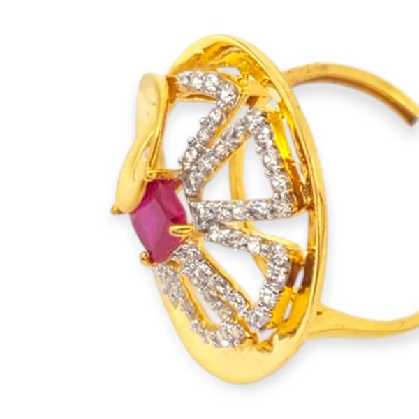 Amazing Design Cocktail Ring with Beautiful Zerkons and Design for Ladies